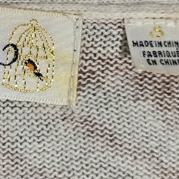 Charlie & Robin Abstract Print Cardigan Sweater Green Button Front Women's S - Picture 3 of 8